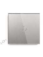 Elegant Touch Light Switch 1 Gang 2 Way Silver, Tempered Glass Panel Light Switch