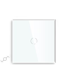   Elegant Touch Light Switch 1 Gang 2 Way, Tempered Glass Panel Light Switch