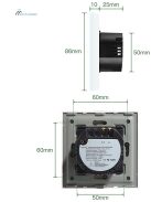 Elegant Touch Light Switch 1 Gang 2 Way, Tempered Glass Panel Light Switch