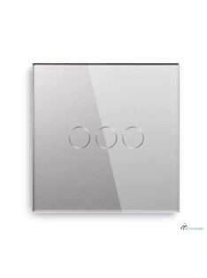 Elegant Touch Light Switch 3 Gang 1 Way Silver