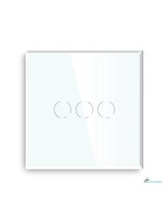Elegant Touch Light Switch 3 Gang 1 Way White