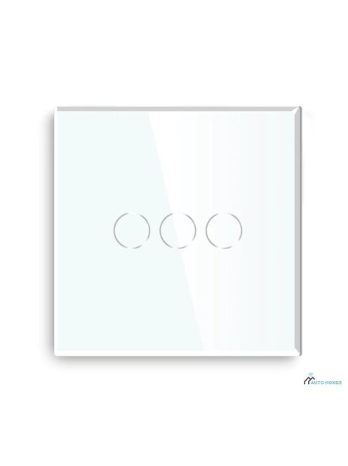 Elegant Touch Light Switch 3 Gang 1 Way White