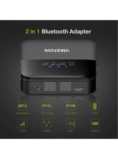 Bluetooth 5.0 Transmitter Receiver Aptx LL RCA 3.5mm AUX Spdif Stereo Music Wirlesss Audio Adapter Dongle For TV PC Car Speaker
