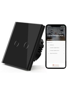 Zigbee Touch Switches 2Gang 1Way Black NEUTRAL WIRE need