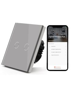 Zigbee Touch Switches 2Gang 1Way Grey NEUTRAL WIRE need