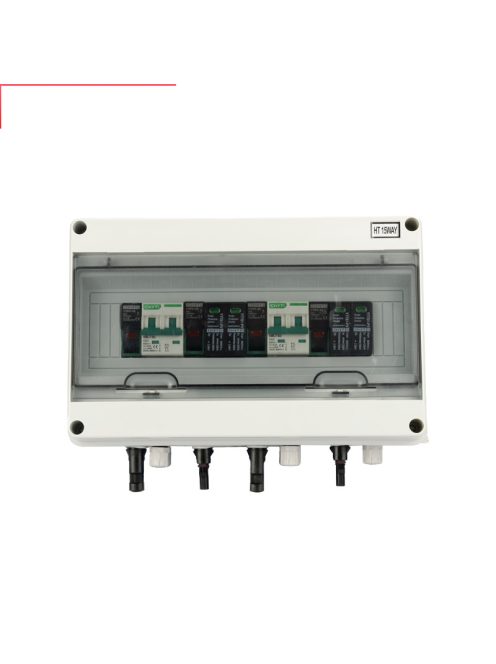 Előszerelt DC biztonsági doboz 2 string be 2 string ki, Napelem DC doboz, DC elosztó doboz 1000V