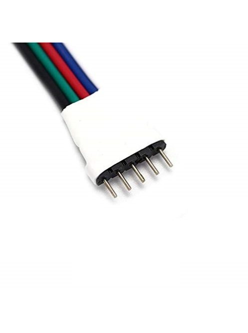 5 pin RGBW Connector Male LED Strip Needle Connector Welding Cable For 5050 3528 RGB LED Strip 