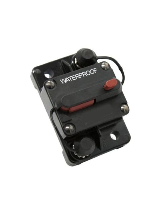 DC megszakító, biztosíték, akkumulátor biztosíték 150A, vízálló, napelem rendszerekhez, autó, hajó, lakóautó, hifi rendszerhez