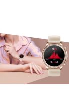 Smart Watch for women, Full Touch Fitness Tracker, gold with 3 straps