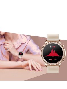 Smart Watch for women, Full Touch Fitness Tracker, gold