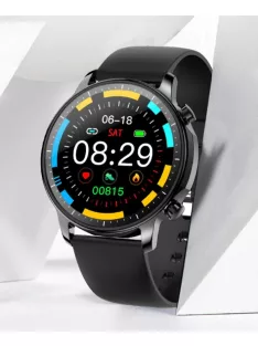 Smart Watch for women, Full Touch Fitness Tracker, black