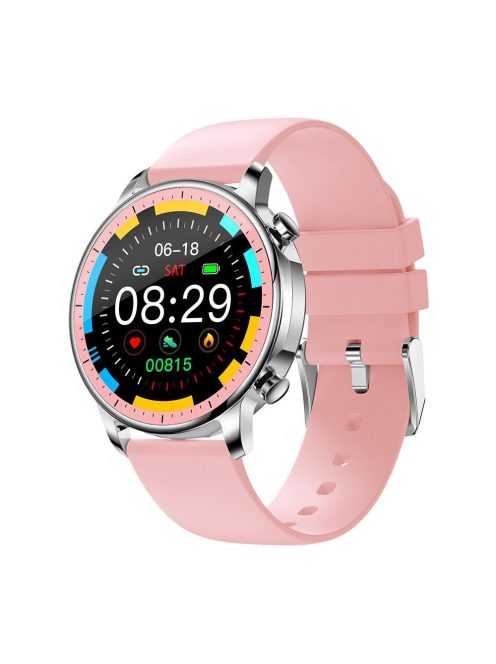 Okosóra, Multifunkcionális, vízálló sport okosóra nőknek, rose pink