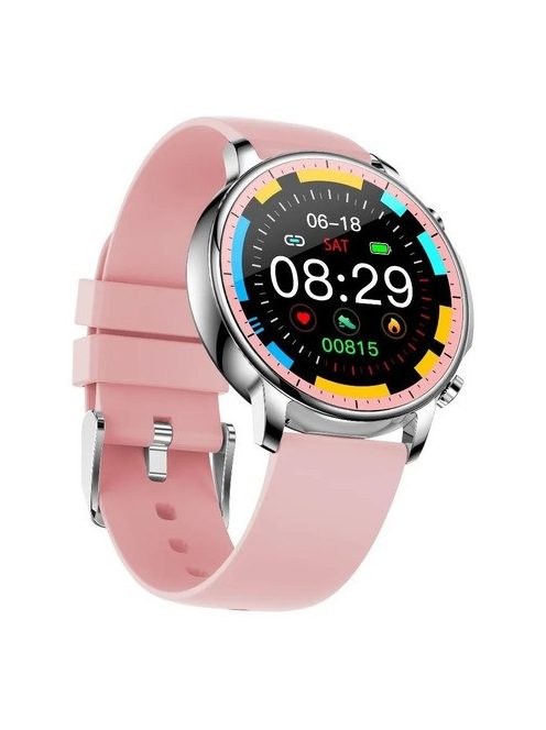 Smart Watch for women, Full Touch Fitness Tracker, pink