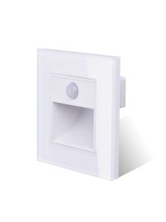   Lépcső lámpa mozgásérzékelővel ÜVEG KERETTEL ELEGANT család, lépcsőbe, falba süllyeszhető LED lámpa