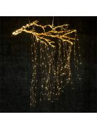 Napelemes LED fényfüzér 20 méter 200 LED, faágak, szétágazó tárgyak vízálló 2m x 10 db Meleg Fehér 