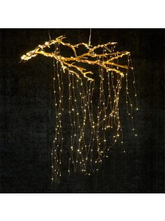   Napelemes LED fényfüzér 20 méter 200 LED, faágak, szétágazó tárgyak vízálló 2m x 10 db Meleg Fehér 