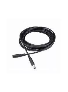   DC hosszabbító kábel, tápkábel, fekete, 5.5 mm*2.1mm csatlakozóval,  1M 