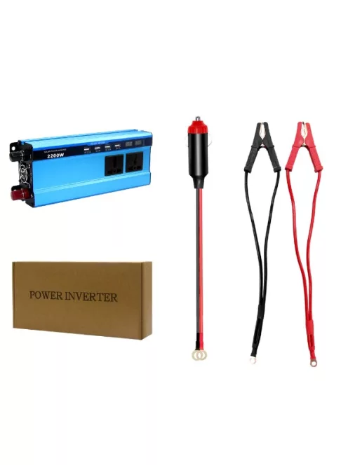 1600W inverter módosított szinuszos, autó inverter, otthoni használatra is, 4 USB, DC 12V-ról AC 220V-ra