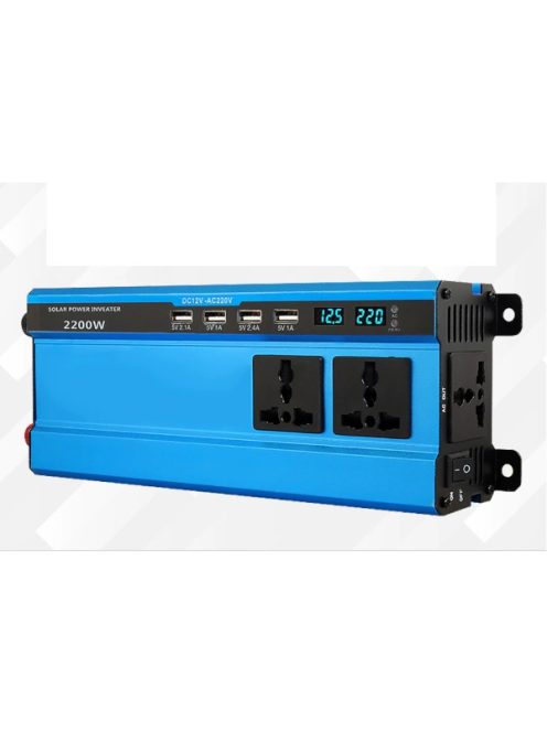 2200W inverter, módosított szinuszos, 4 USB, autó inverter, otthoni inverter DC 12V-ról AC 220V-ra