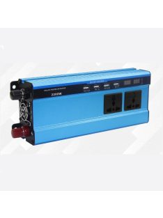   2200W inverter, módosított szinuszos, 4 USB, autó inverter, otthoni inverter DC 12V-ról AC 220V-ra