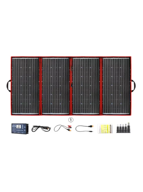 18V 400W Napelem + töltés vezérlő + kábelek, hordozható, rugalmas, összecsukható