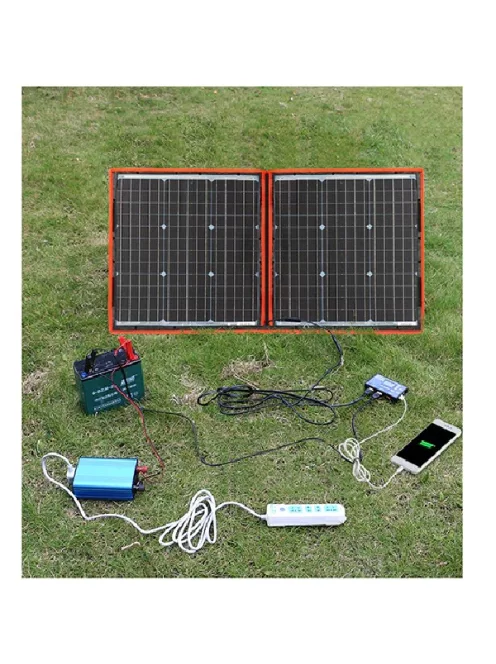 18V 100W  Napelem + töltés vezérlő + kábelek, hordozható, rugalmas, összecsukható
