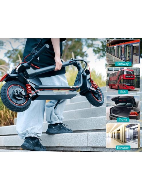 iScooter I10Pro elektromos roller, 25km/h, 800W, 40km, MOBIL ALKALMAZÁS, 48V, 10Ah, 120kg terhelhetőség, 2025. évi modell