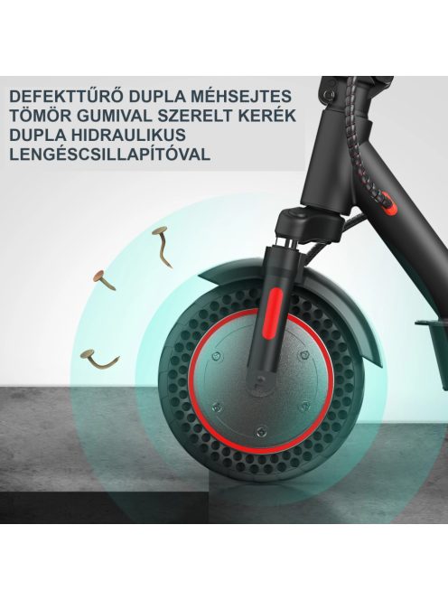 iScooter i9Max III. elektromos roller üléssel 2024-es modell,  35km/h sebesség, 500W, 40km hatótáv, MOBIL ALKALMAZÁS, 42V, 10Ah, 120kg terhelhetőség