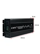 7000W inverter tiszta szinuszos DC 12V-ról AC 220V-ra dupla aljzattal, LED kijelzővel, EAFC