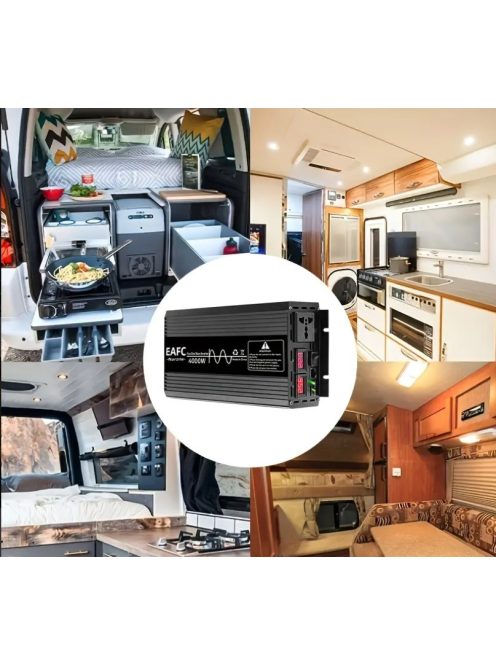 4000W inverter tiszta szinuszos DC 12V-ról AC 220V-ra