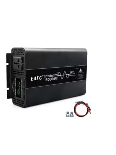   5000W inverter tiszta szinuszos DC 12V-ról AC 220V-ra LED kijelzővel