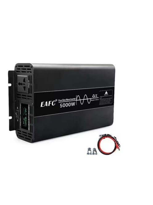 5000W inverter tiszta szinuszos DC 12V-ról AC 220V-ra LED kijelzővel