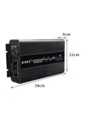 5000W inverter tiszta szinuszos DC 12V-ról AC 220V-ra LED kijelzővel