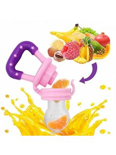  Silicone Fresh Food Baby Nibbler Fruit Nipples Feeding Safe Infant Baby Supplies Size M Pink