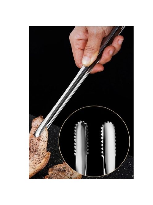 Food Tong Non-Slip Cooking Clip Stainless Steel 24cm
