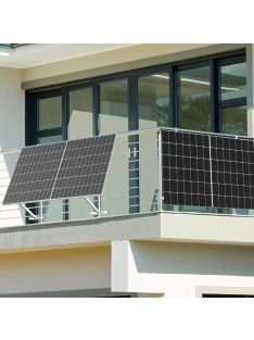 Állítható napelem tartó erkélyre, szürke