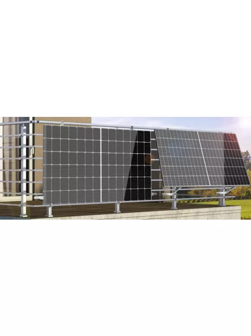 Balcony Power Station Bracket for 400w 410w 800w 820w Solar Panels Aluminium Alloy Holder Railing Adjustable Angle 0 to 30