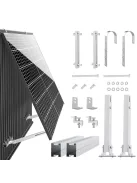 Balcony Power Station Bracket for 400w 410w 800w 820w Solar Panels Aluminium Alloy Holder Railing Adjustable Angle 0 to 30