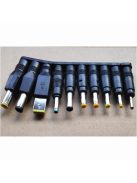 DC csatlakozó szet, szolár generátor, töltő állomás, notebook, laptop 10 db-os univerzális