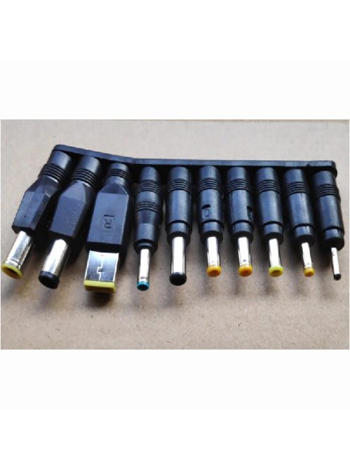 DC csatlakozó szet, szolár generátor, töltő állomás, notebook, laptop 10 db-os univerzális