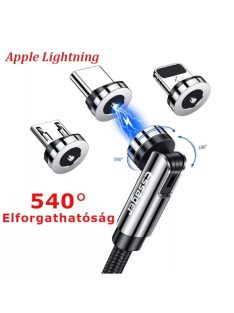 Mágneses Apple Lightning kábel 540 fok ES