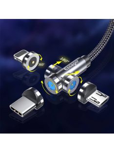 Mágneses USB C kábel 540 fok ES 2.4A