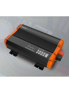   6000W inverter tiszta szinuszos DC 24V-ról AC 220V-ra dupla aljzattal, LED kijelzővel, távvezérlővel FCHAO