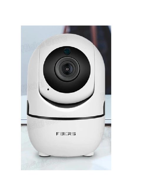 Tuya PTZ IP beltéri kamera, mozgáskövető, WIFI, beltéri, baba figyelő, kétirányú hang kommunikáció, 3 MP, Fuers