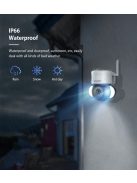 Tuya PTZ IP dóm kamera, forgatható, mozgáskövető, WIFI, kültéri, 5 MP, LED fénnyel ellátva