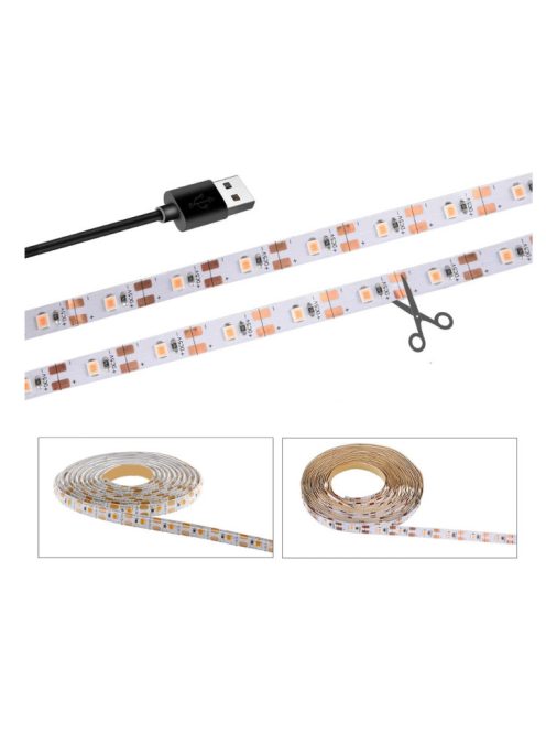 Fitolámpa LED szalag, teljes spektrumú,  növekedést elősegítő fény,  rózsaszínű  1m IP65