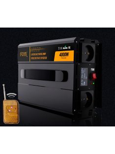   4000W 12V Tiszta szinuszos inverter, rádiós távirányítóval, folyamatos működésre optimalizált