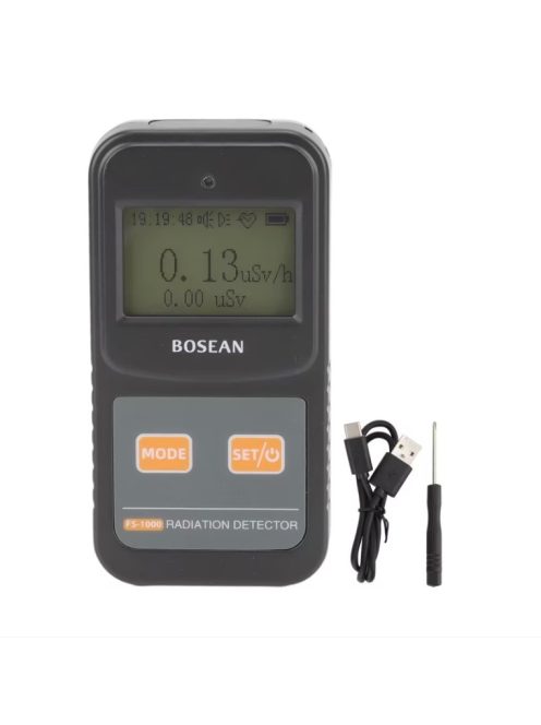 Professzionális hordozható nukleáris sugárzásérzékelő, otthoni biztonsághoz és ipari használatra, Bosean, FS-1000
