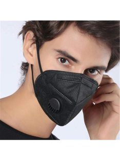   KN95 FFP2 Mask Valved Face Mask Respirator kn95 ffp2 ffp3 Face Mask 6 Layer Protection Anti-dust Mask Face Protective, black