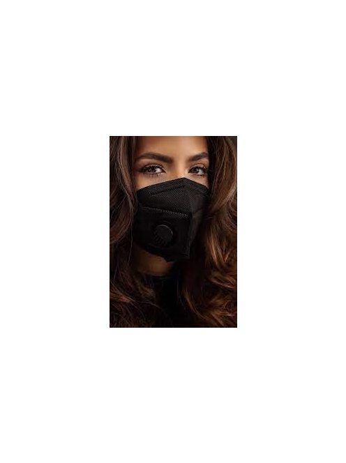 KN95 FFP2 Mask Valved Face Mask Respirator kn95 ffp2 ffp3 Face Mask 6 Layer Protection Anti-dust Mask Face Protective, black